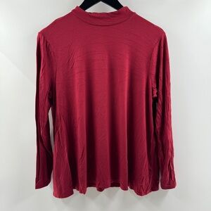 Old Navy Red Cotton Turtleneck Long Sleeve Top Size Large